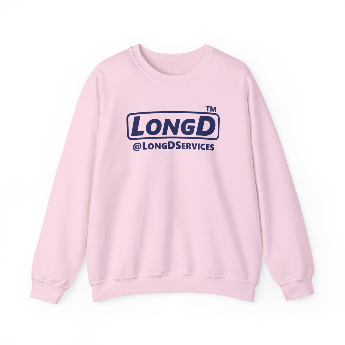 LongD Tag positive basic Navy (002060) logo crewneck sweatshirt