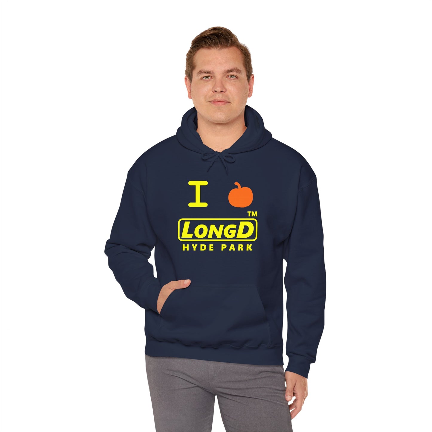 I Pumpkin LongD® Logo Hoodie yellow basic Hyde Park logo