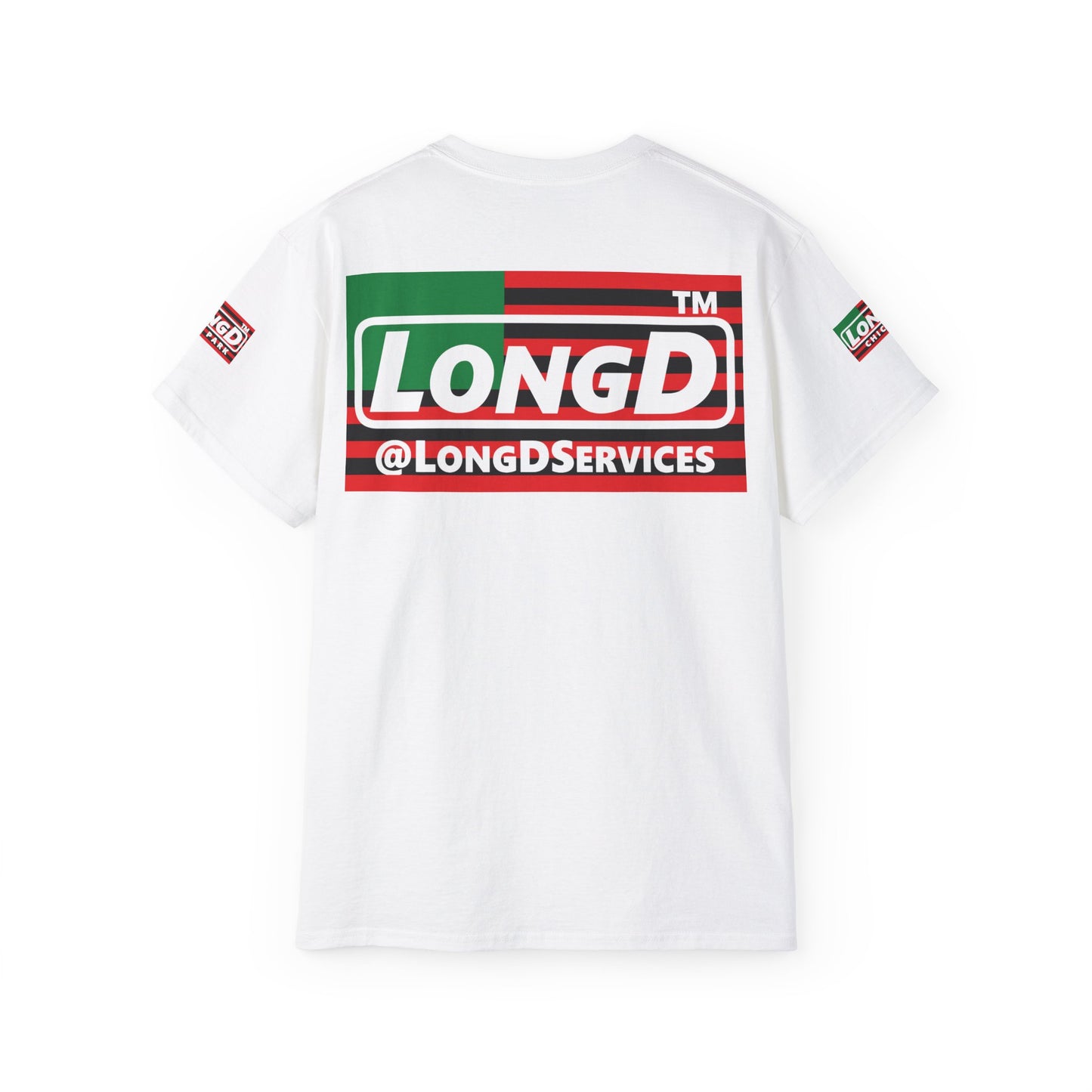 I fist LongD negative flag tag-domain logo 4-print cotton tee