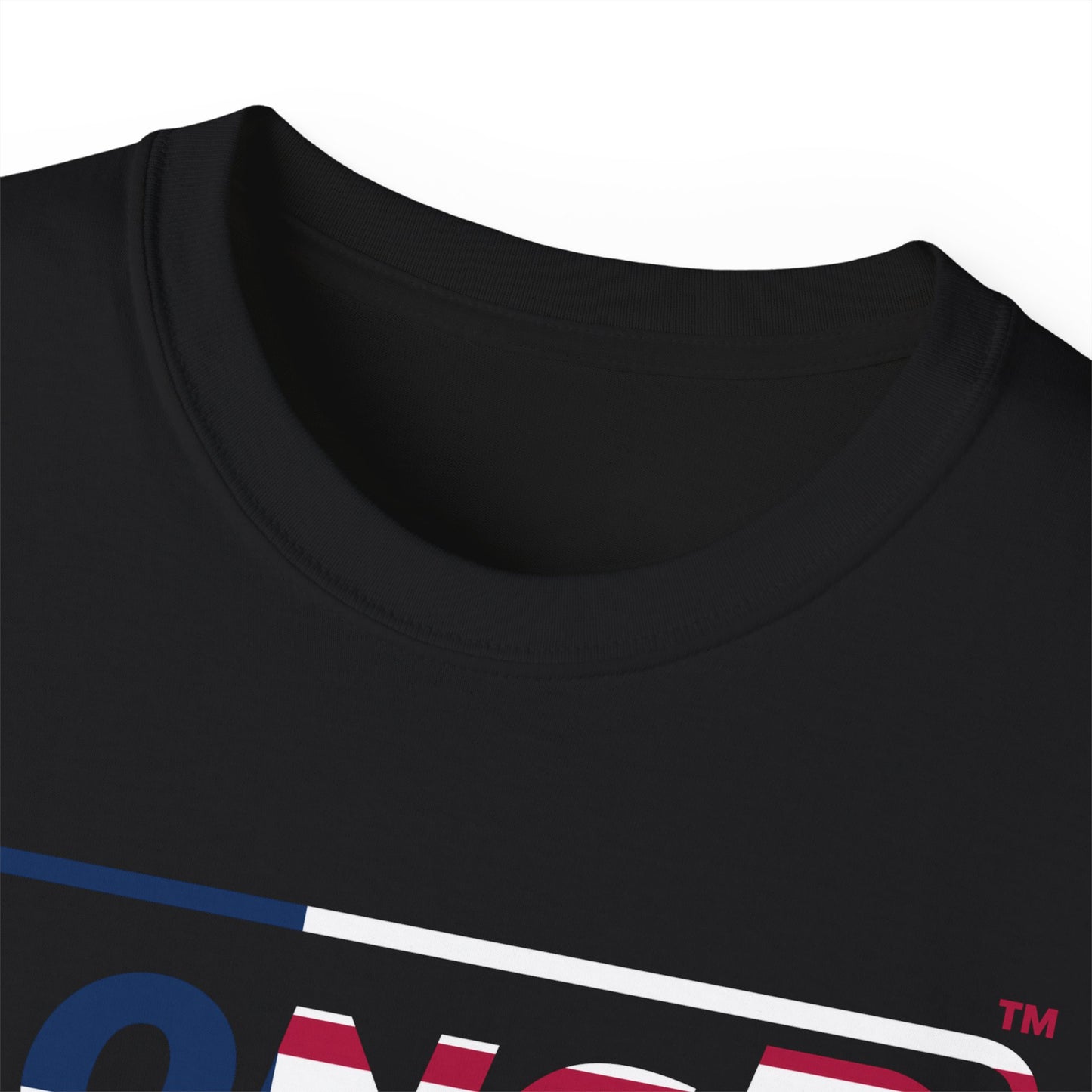 LongD® Logo Cotton Tee Red, White and Blue positive flag