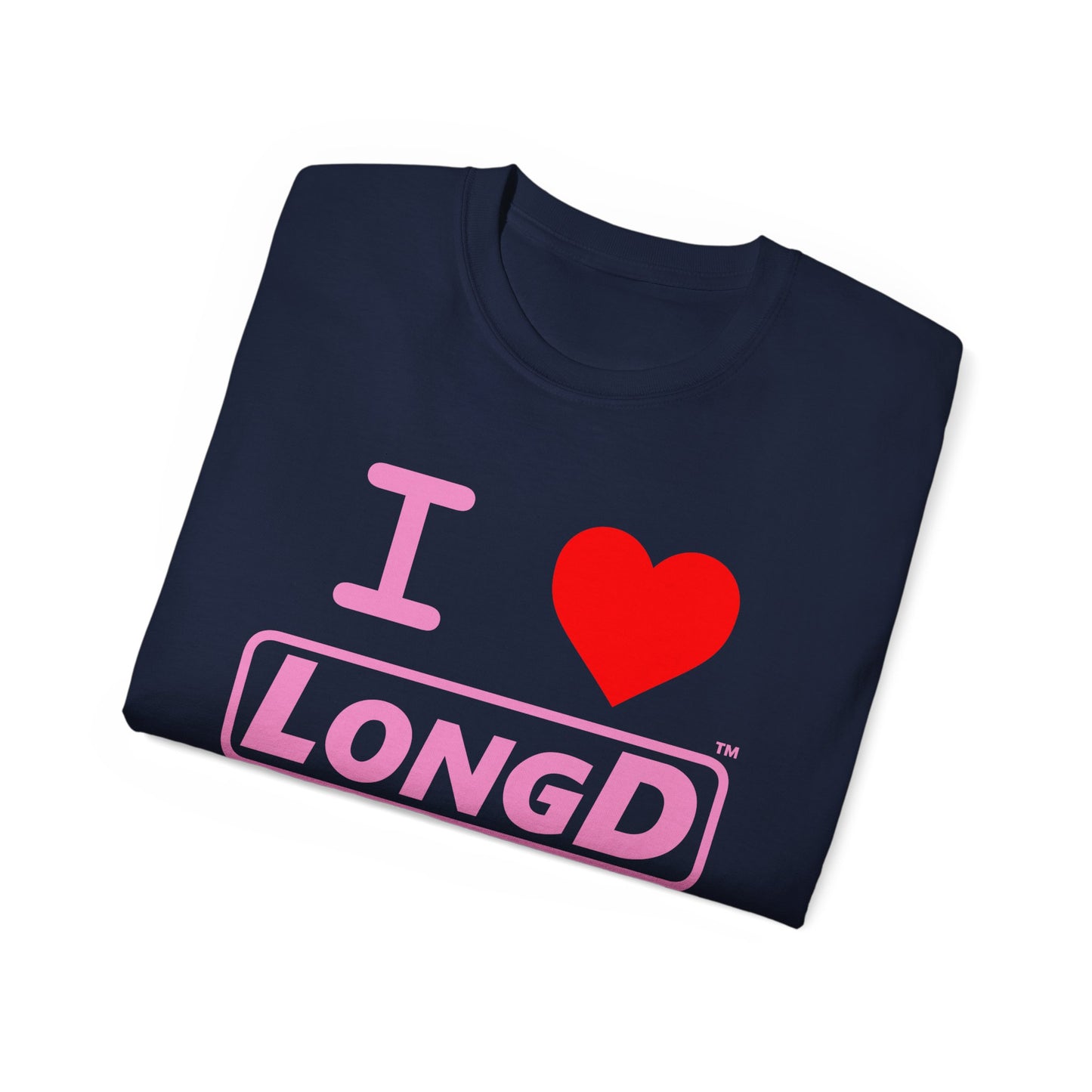 I Luv LongD Logo Cotton Tee (Valentines pink text)