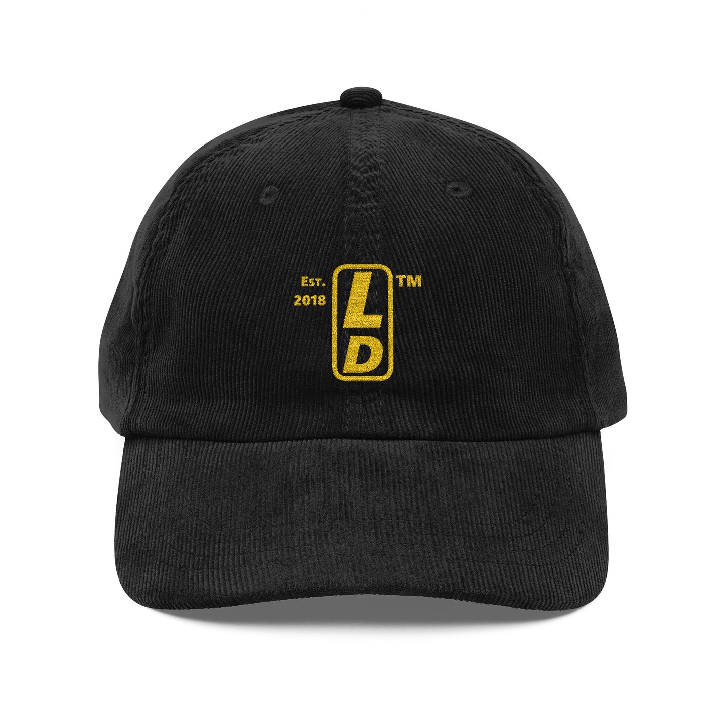 Embroidered Corduroy Cap reverse basic logo upright initials
