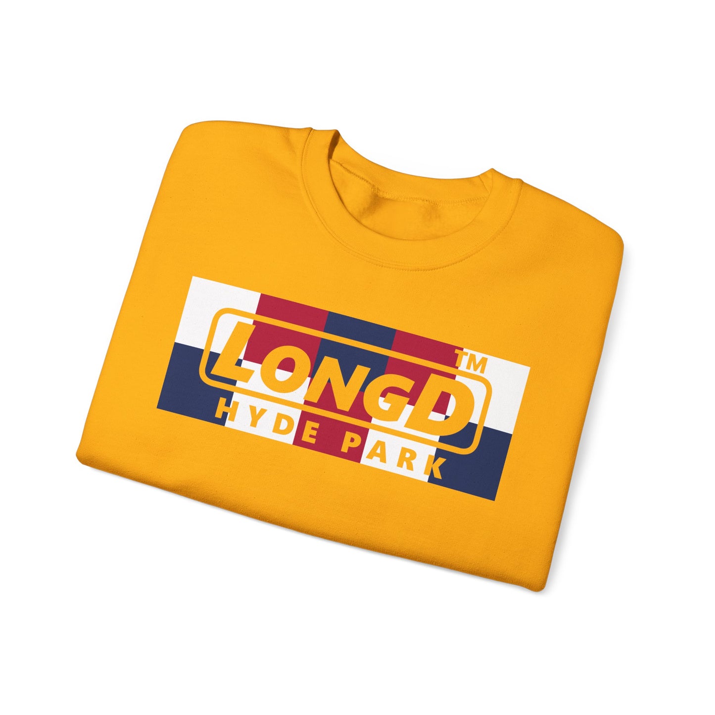 LongD negative 2x5 Hyde Park logo crewneck sweatshirt (patriotic colors)