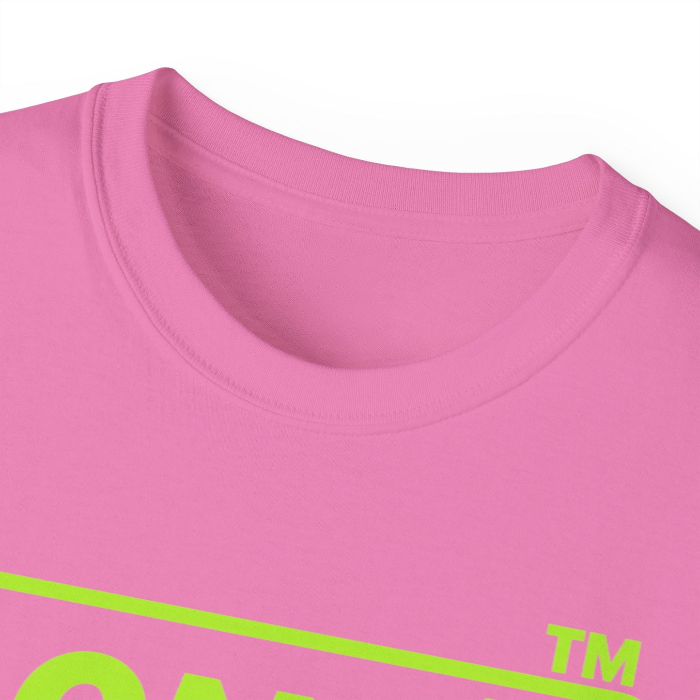 LongD® positive lime green Tag Logo Cotton Tee