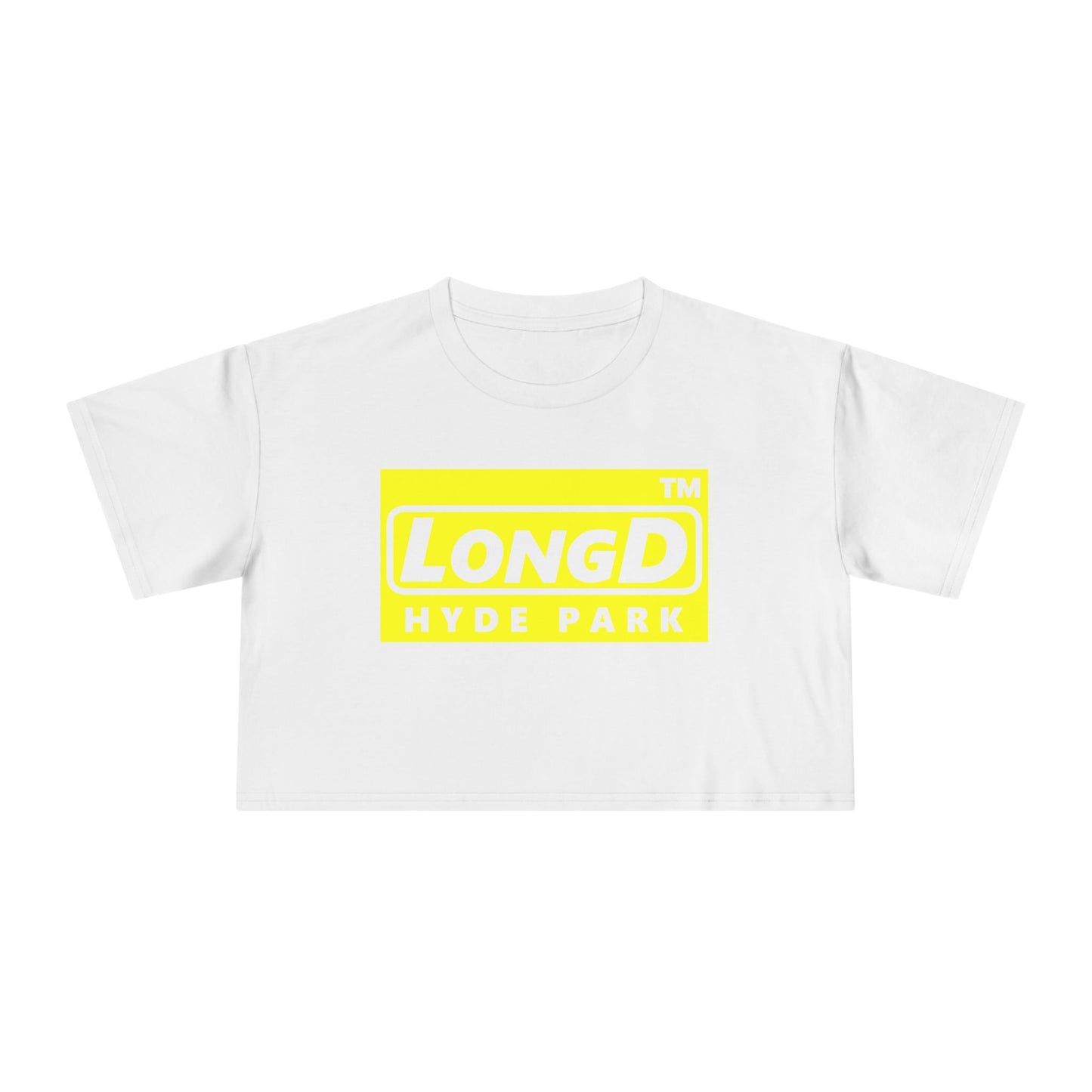 LongD Logo (Hyde Park negative alternate) Women's Crop Tee