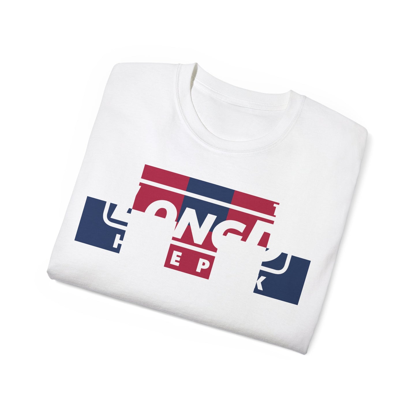 LongD negative 2x5 Hyde Park logo cotton tee (patriotic colors)