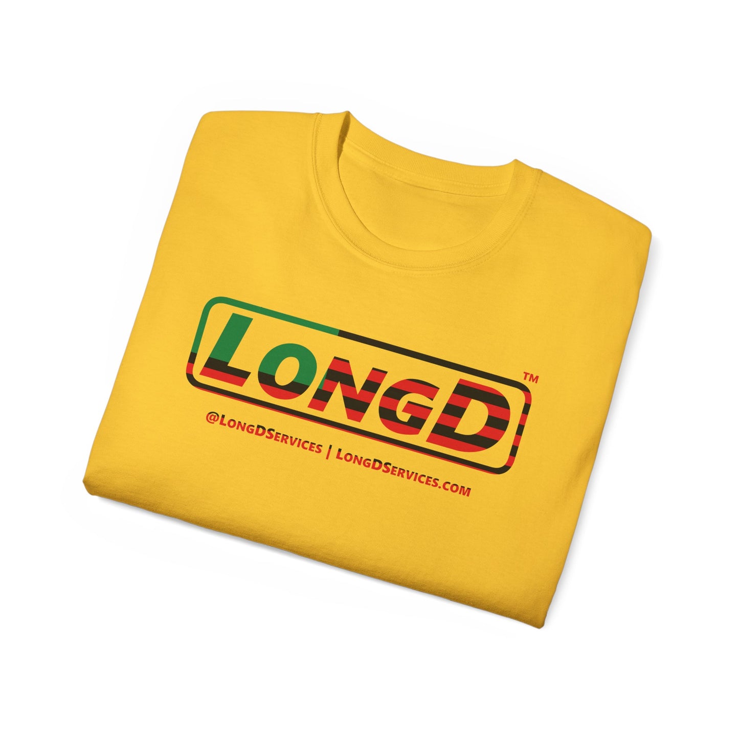 LongD® Logo Cotton Tee Juneteenth positive flag