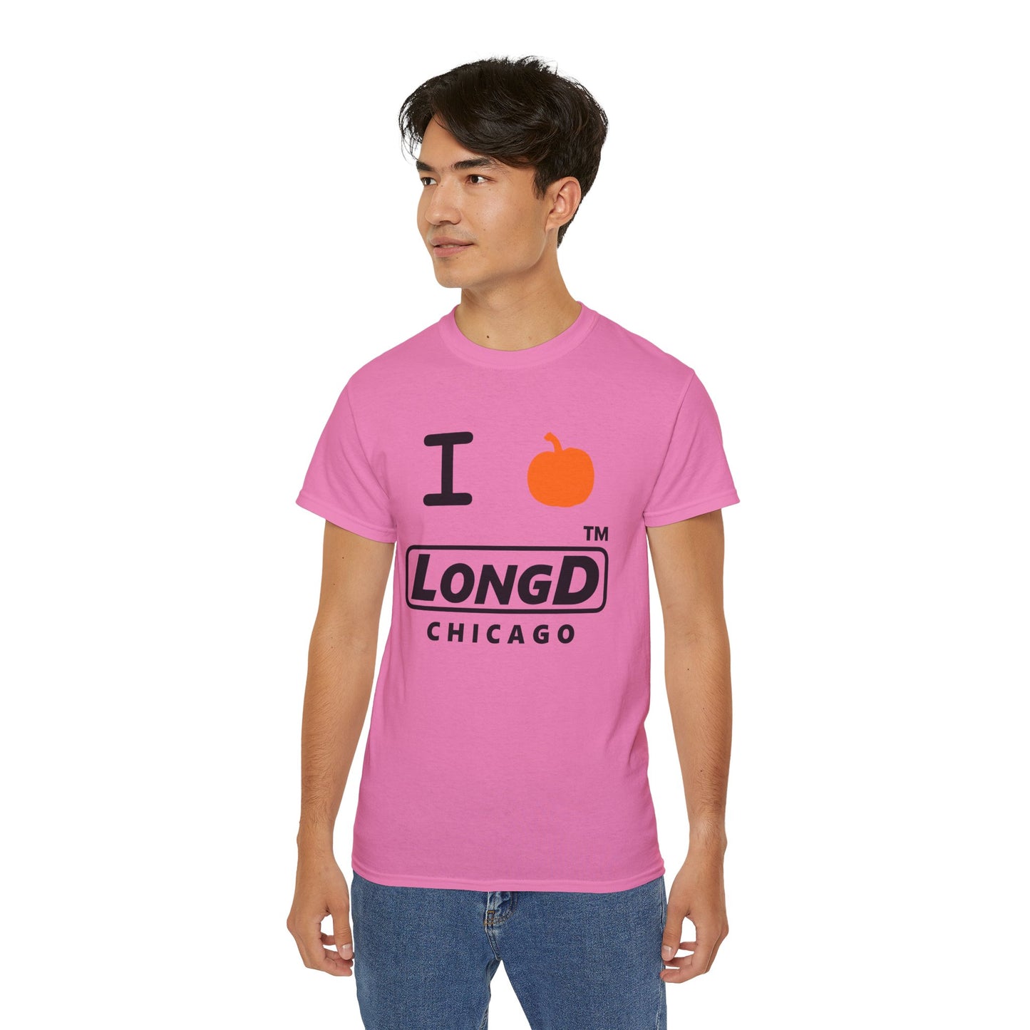 I Pumpkin LongD® Logo Cotton Tee positive black basic Chicago logo