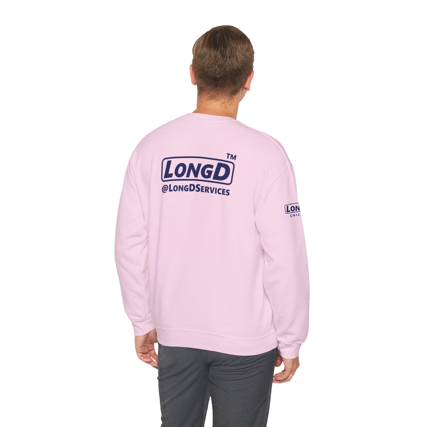 LongD official 4-print Chicago logo crewneck sweatshirt