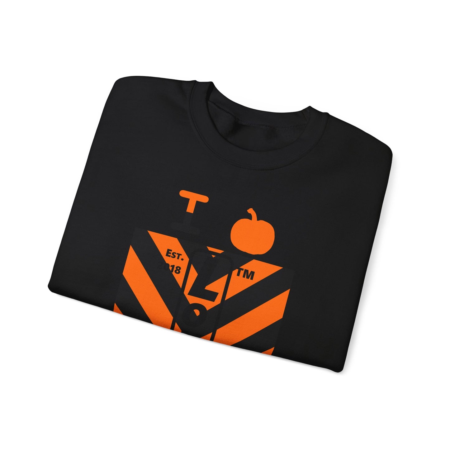 I pumpkin LongD Hyde Park negative upright downward chevron 4-print logo crewneck sweatshirt