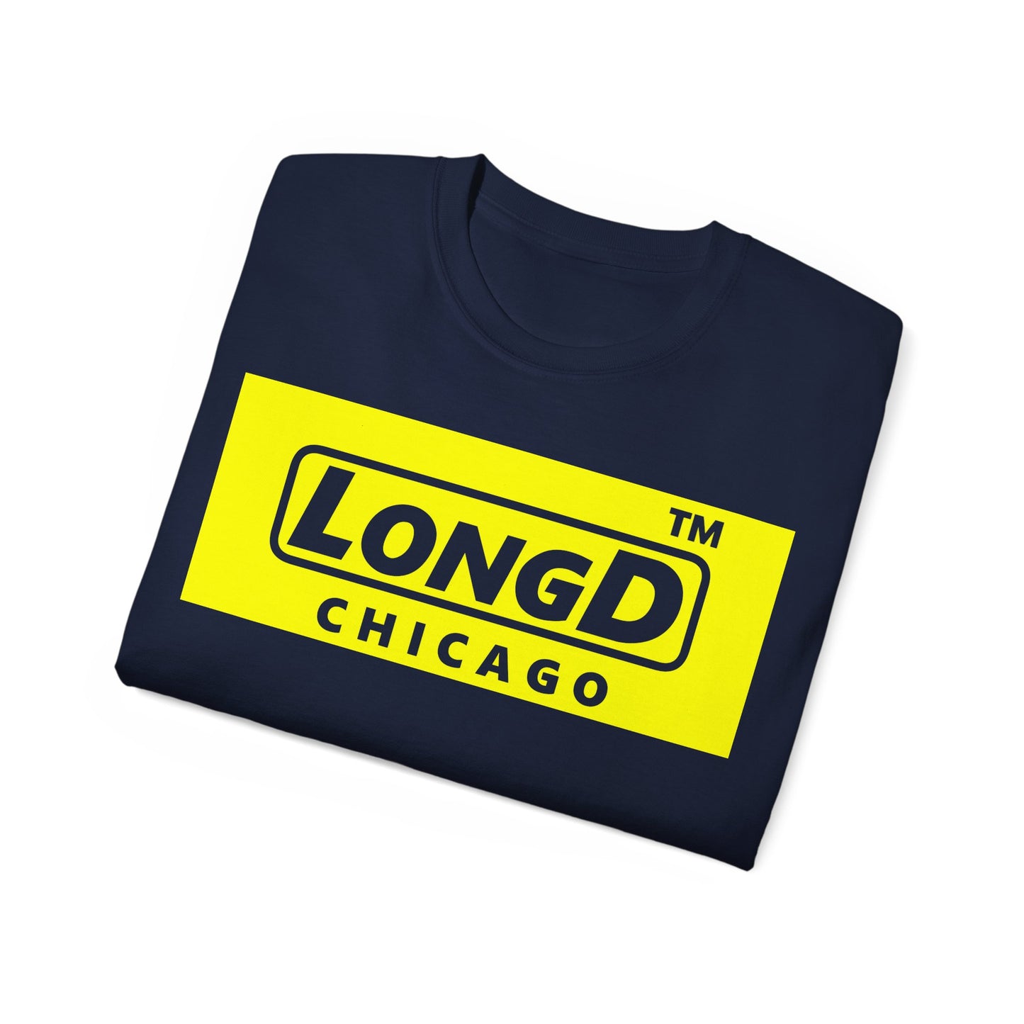 LongD® Logo Cotton Tee negative reverse basic Chicago logo