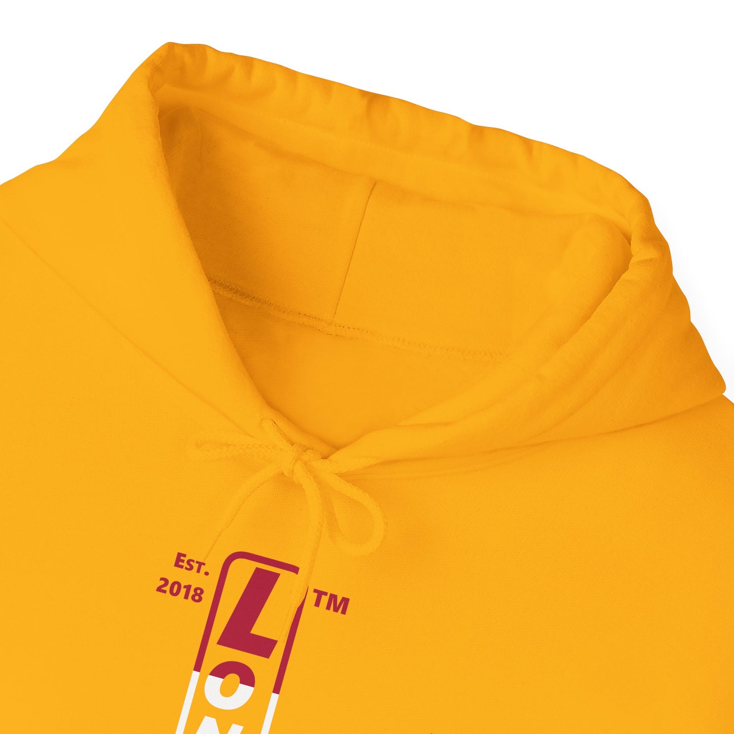 LongD® positive horizontal 3-striped upright Hyde Park logo hoodie