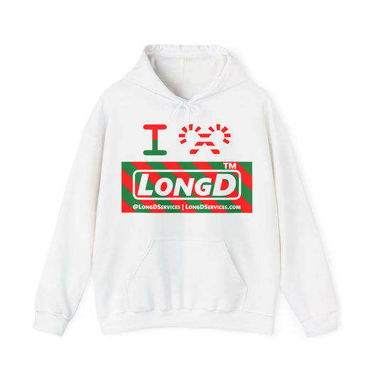 I candy cane LongD Tag-domain negative 12-striped logo hoodie