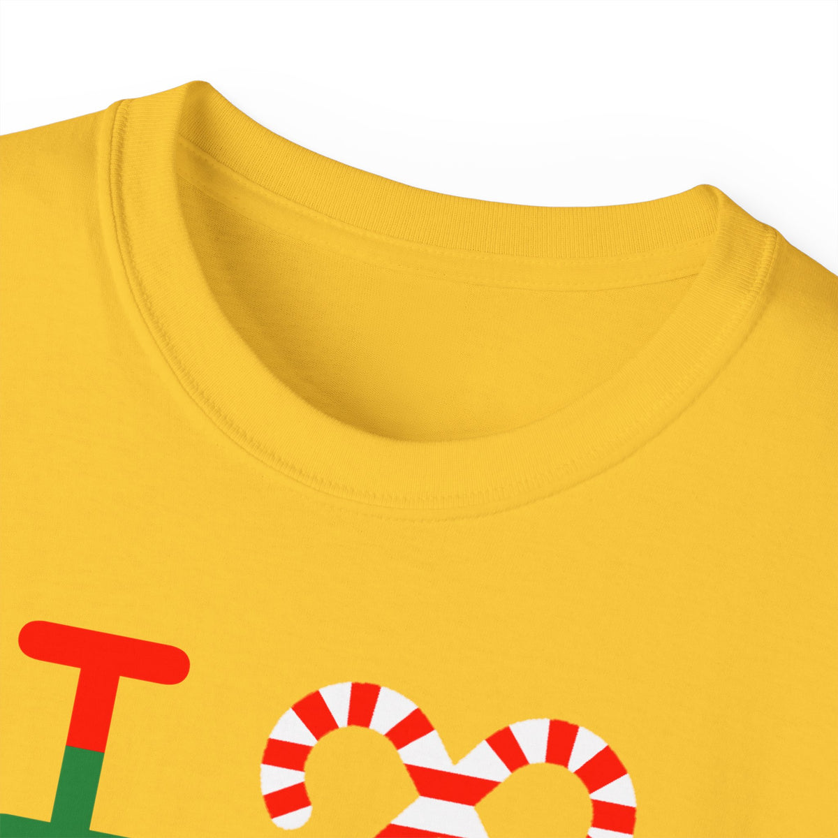 I candy cane LongD Chicago negative checkered logo cotton tee