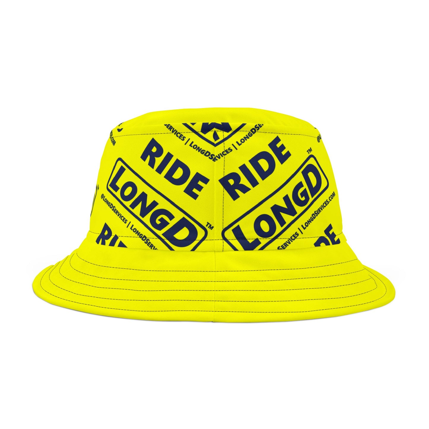 Repeat Grid of Ride LongD Official Logo Bucket Hat