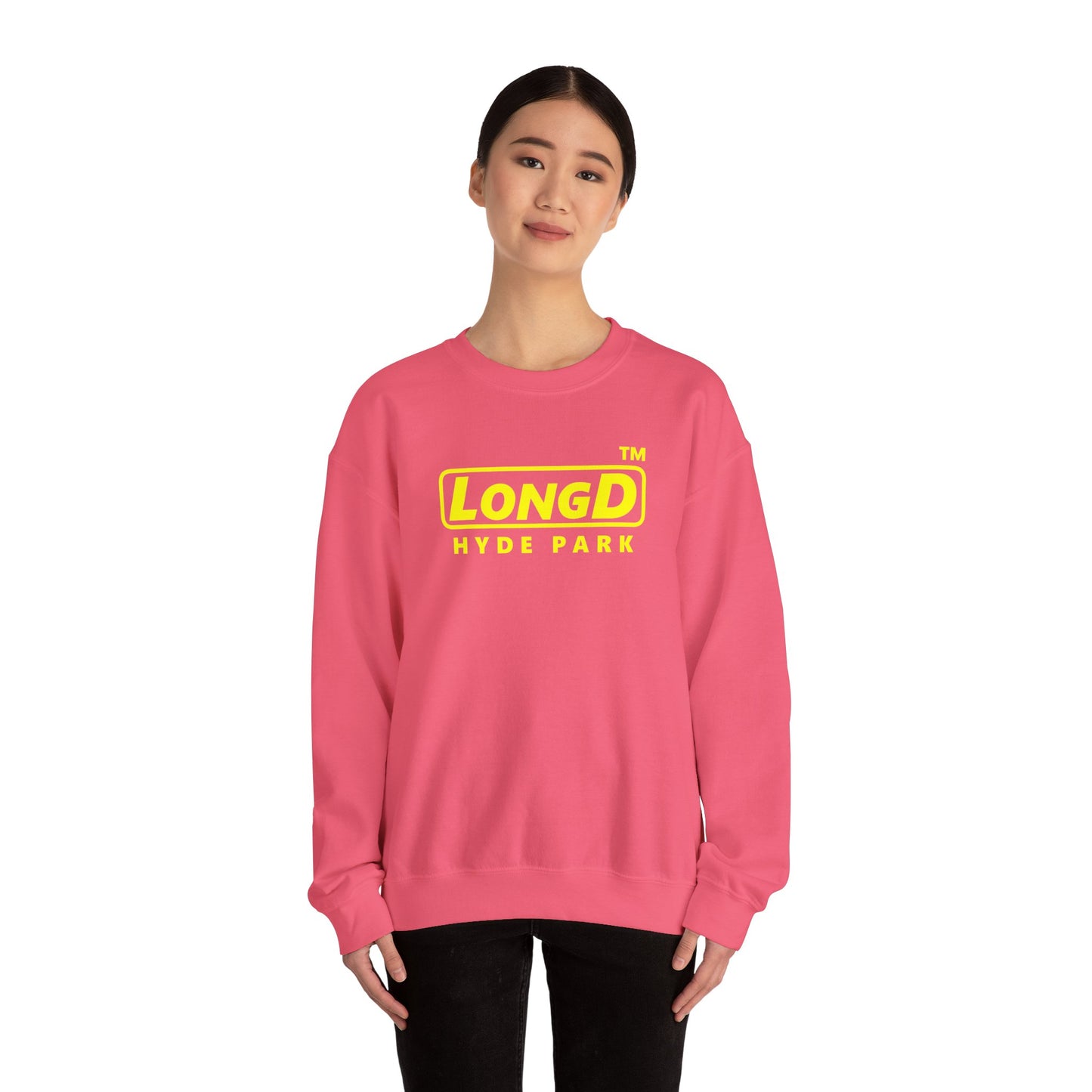 LongD reverse Hyde Park logo crewneck sweatshirt