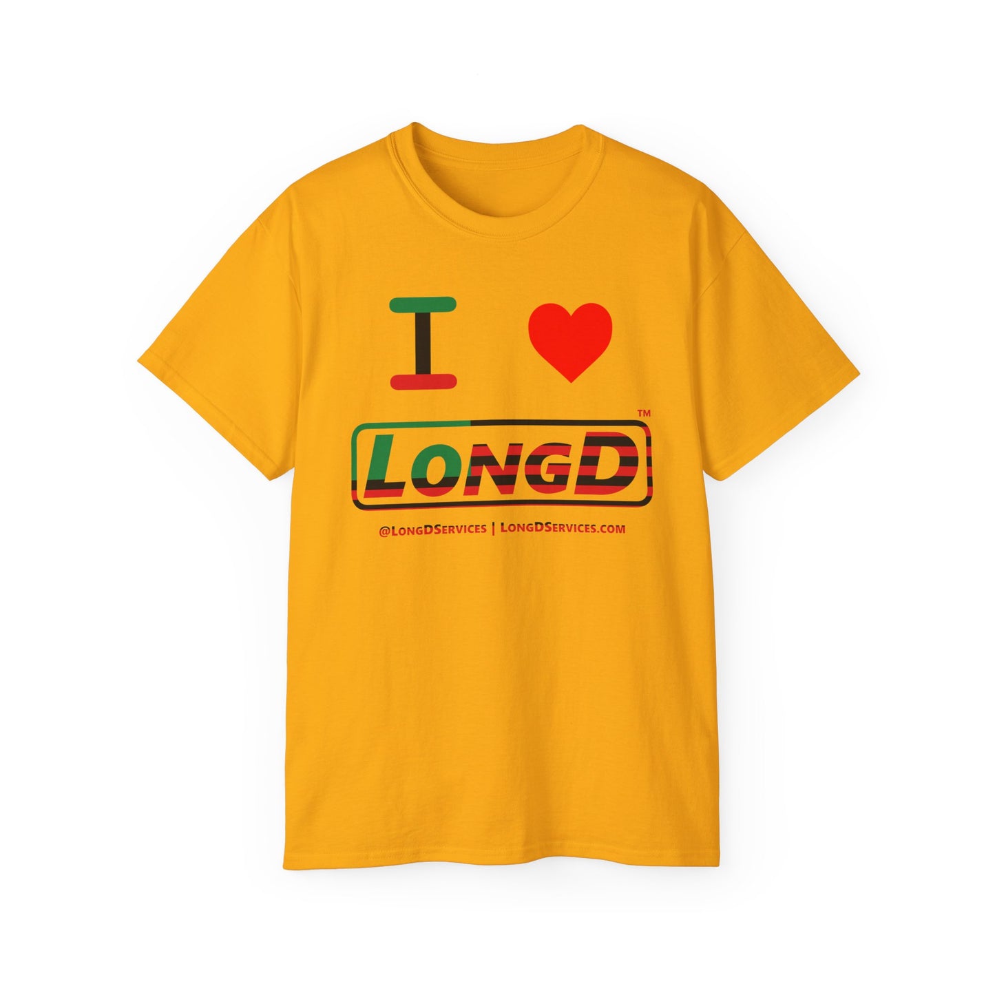 I Luv LongD® Logo Cotton Tee Juneteenth positive flag
