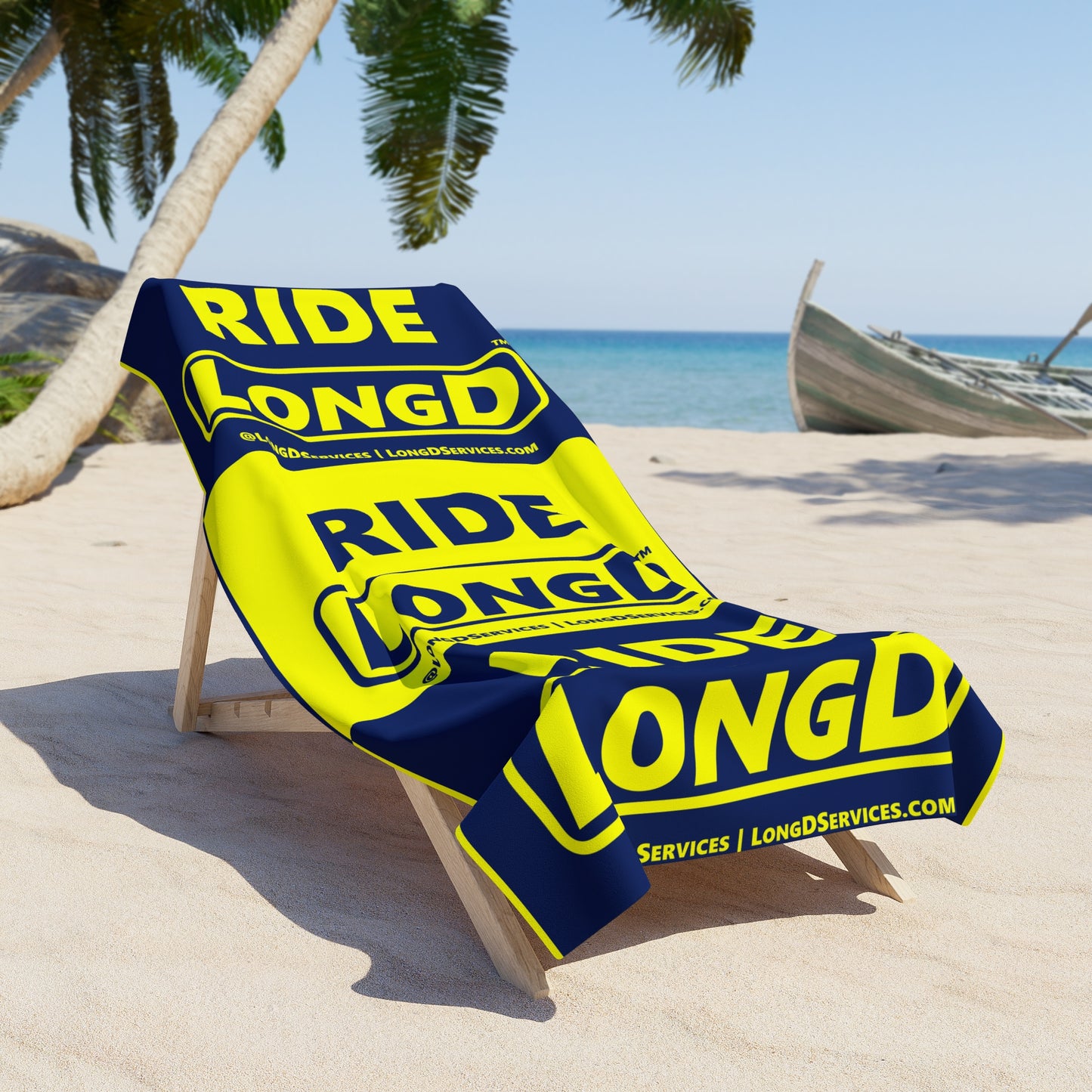 Ride LongD Mixed Parallel Logo Beach Towel