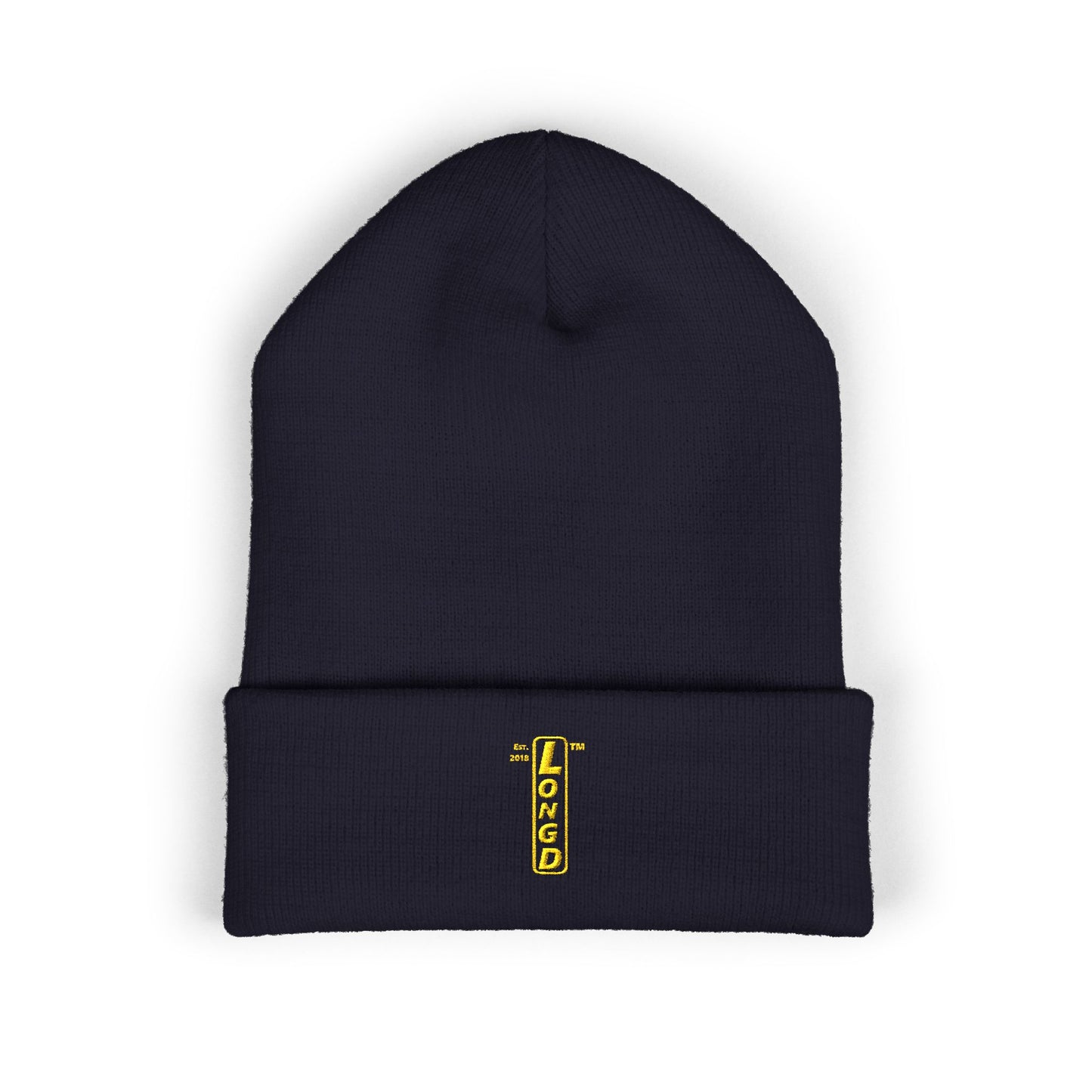 Embroidered Classic Cuffed Beanie reverse official basic logo upright