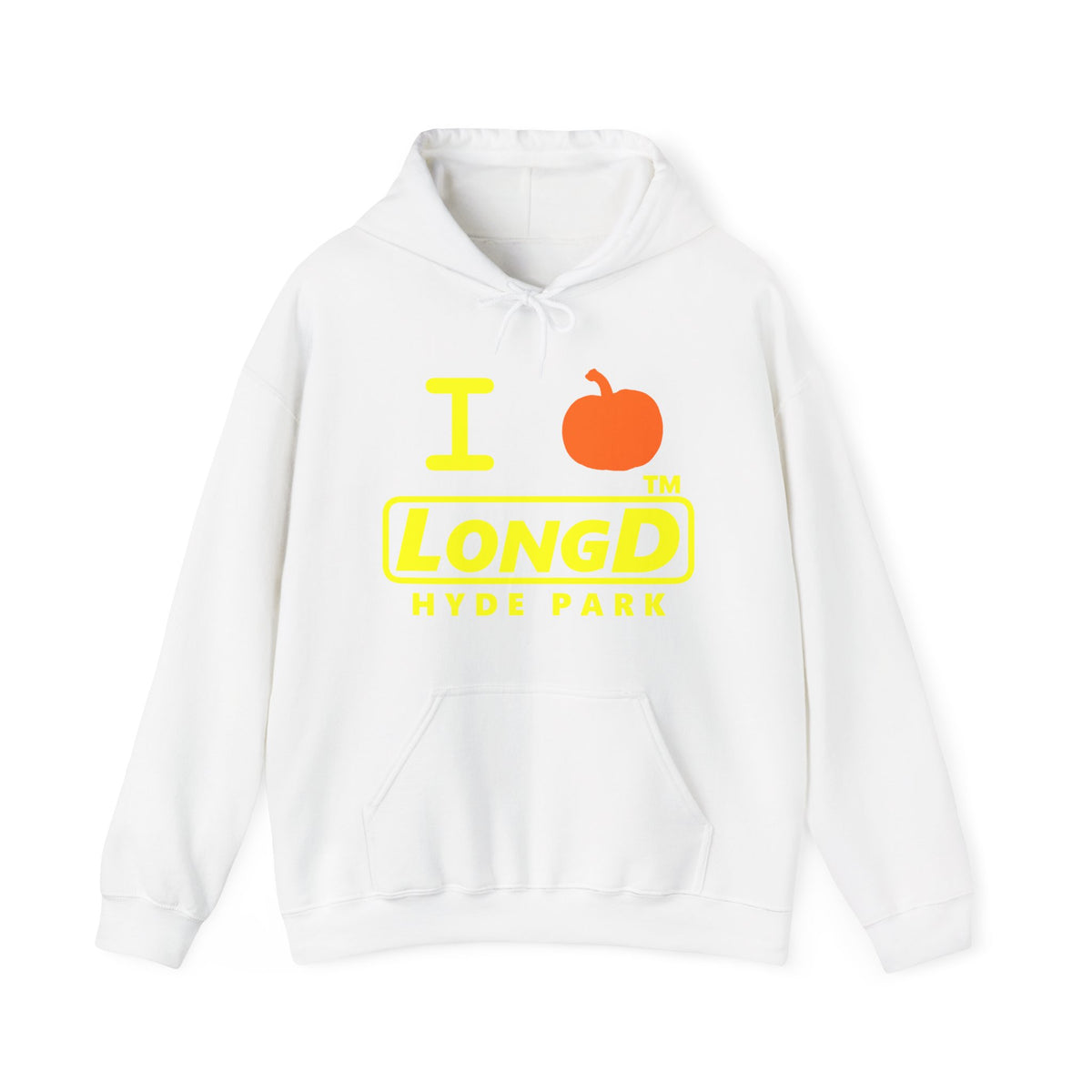 I pumpkin LongD Hyde Park positive alternate basic Yellow (FFFF00) logo hoodie