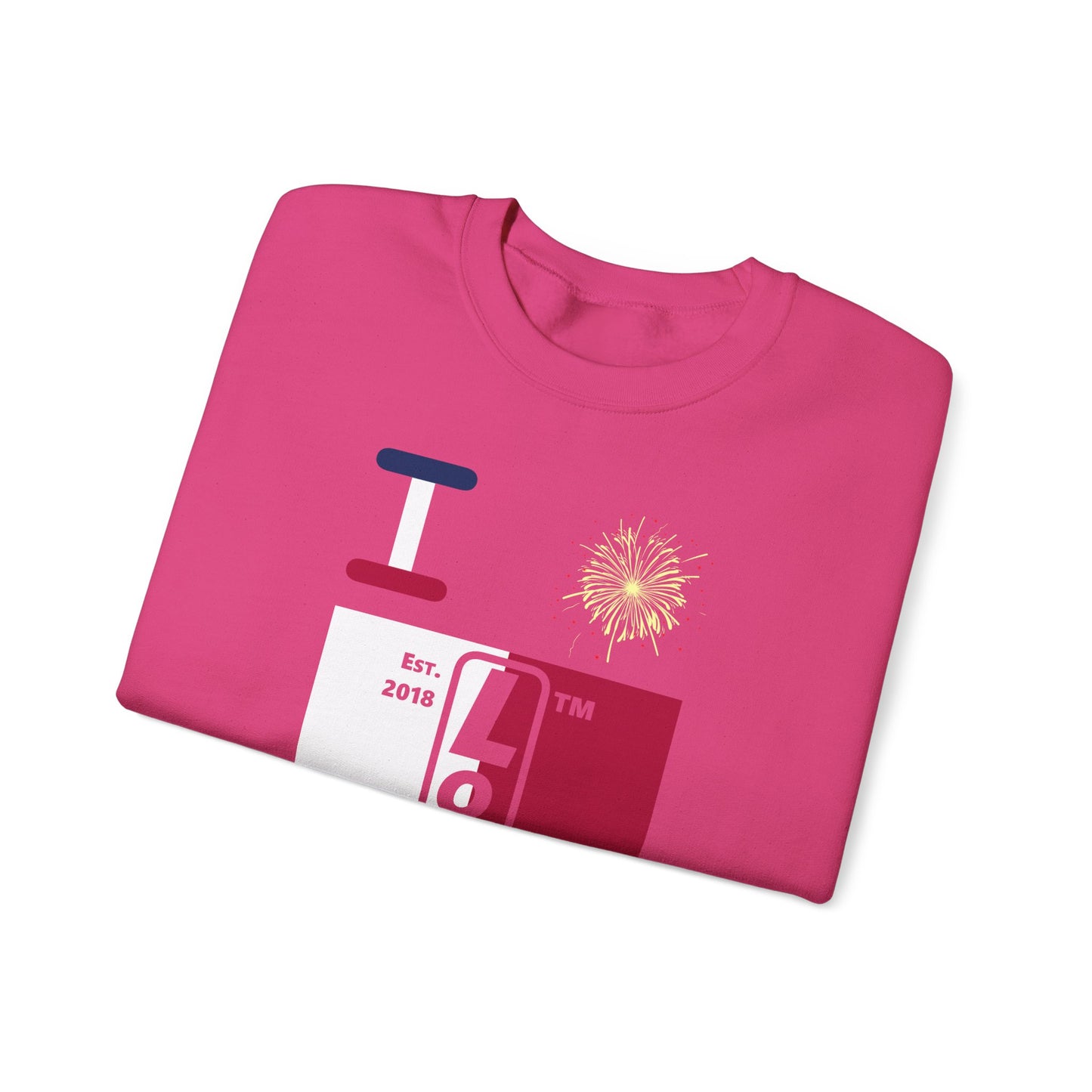 I Burst LongD negative quarters tag-domain upright logo crewneck sweatshirt