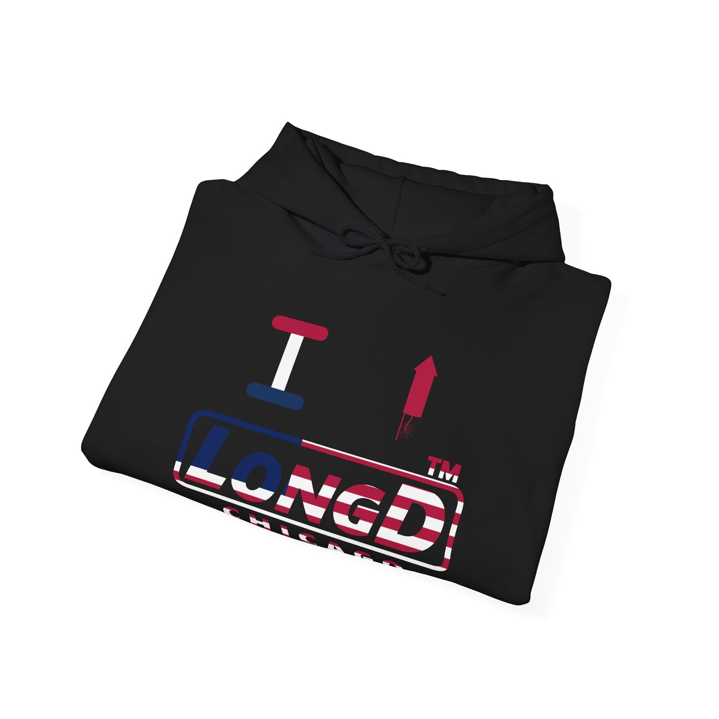 I firecracker LongD® positive flag Chicago logo hoodie