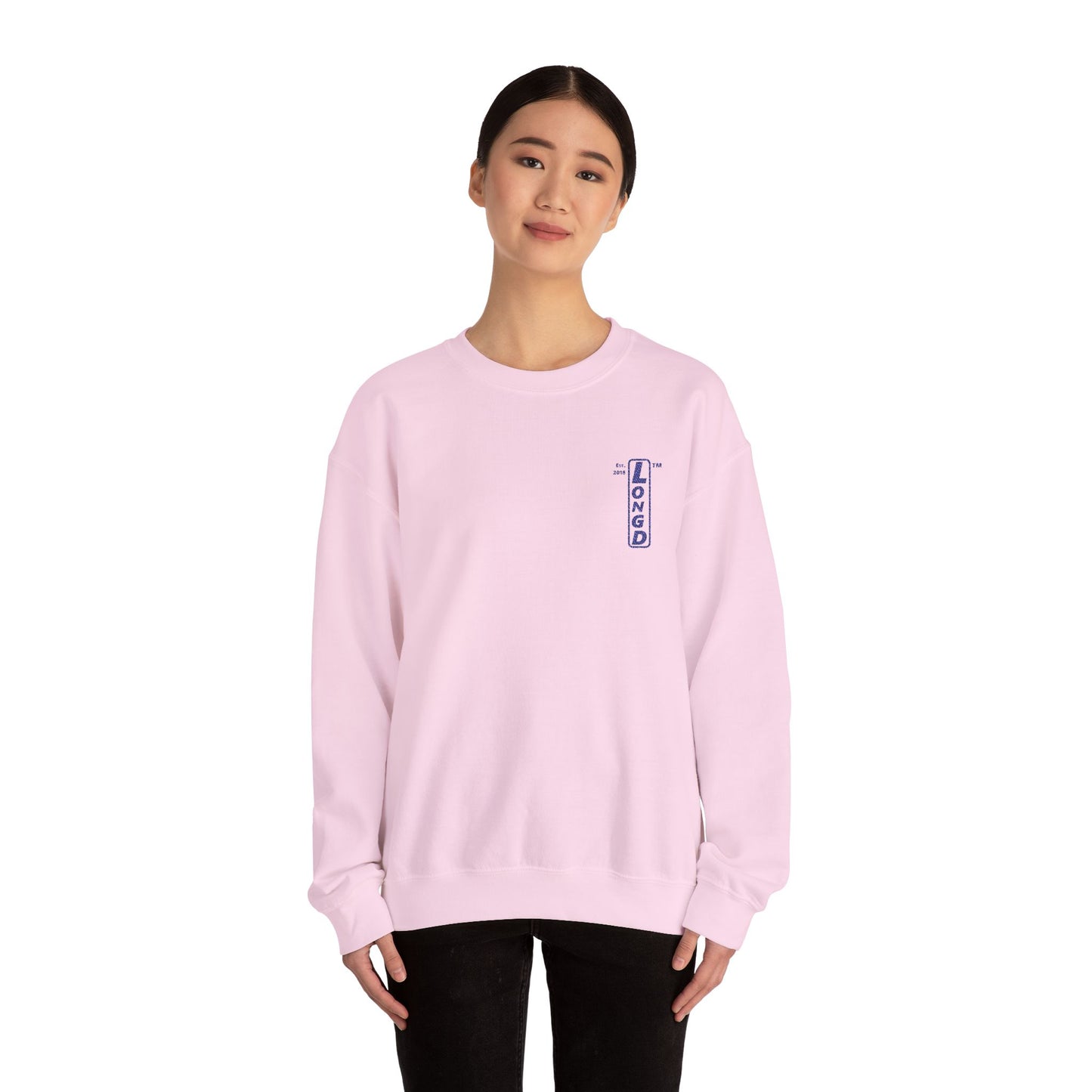 Embroidered Unisex Heavy Blend™ Crewneck Sweatshirt official basic logo upright