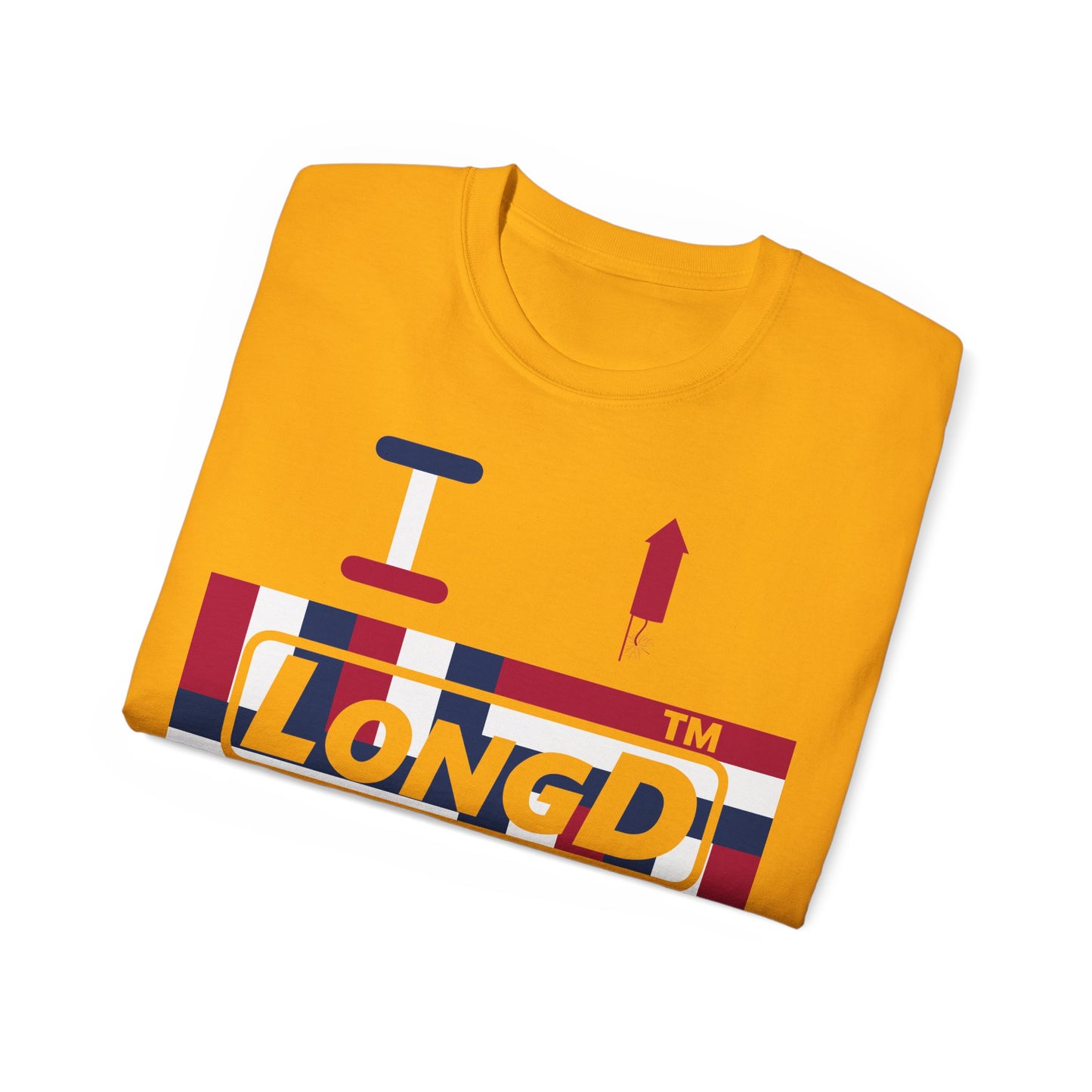 I firecracker LongD negative modified windmill tag logo cotton tee