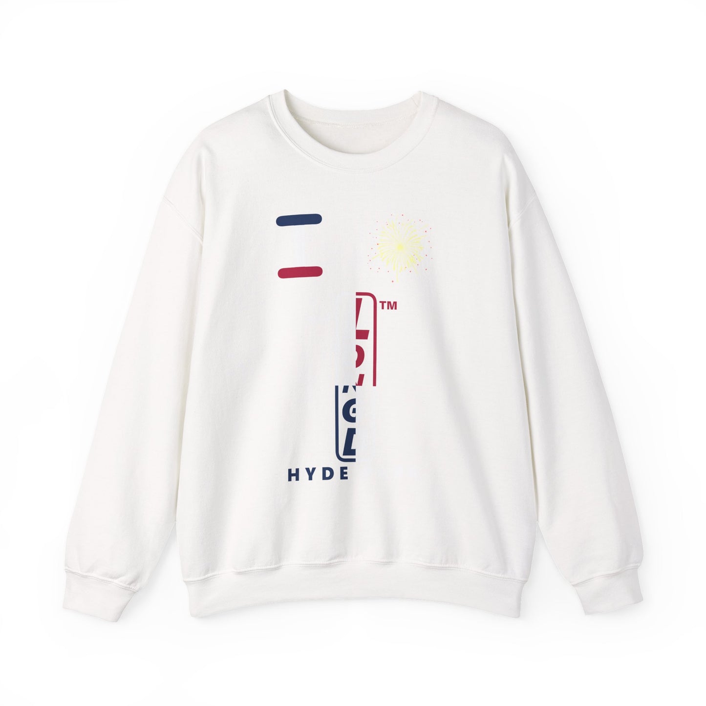 I Burst LongD positive quarters Hyde Park upright logo crewneck sweatshirt