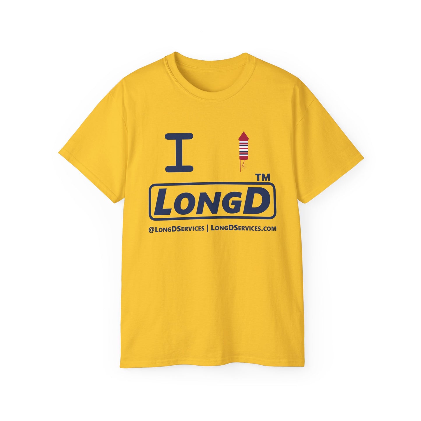 I firecracker LongD official basic tag-domain logo cotton tee