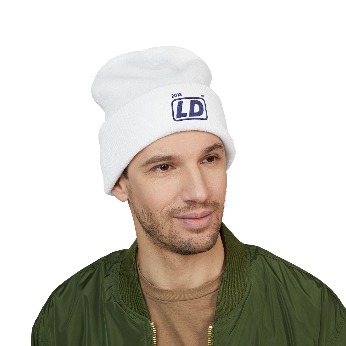 Embroidered Classic Cuffed Beanie basic official logo initials