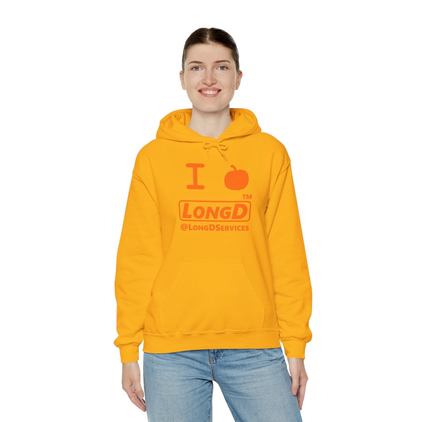 I Pumpkin LongD® Logo Hoodie orange basic tag logo