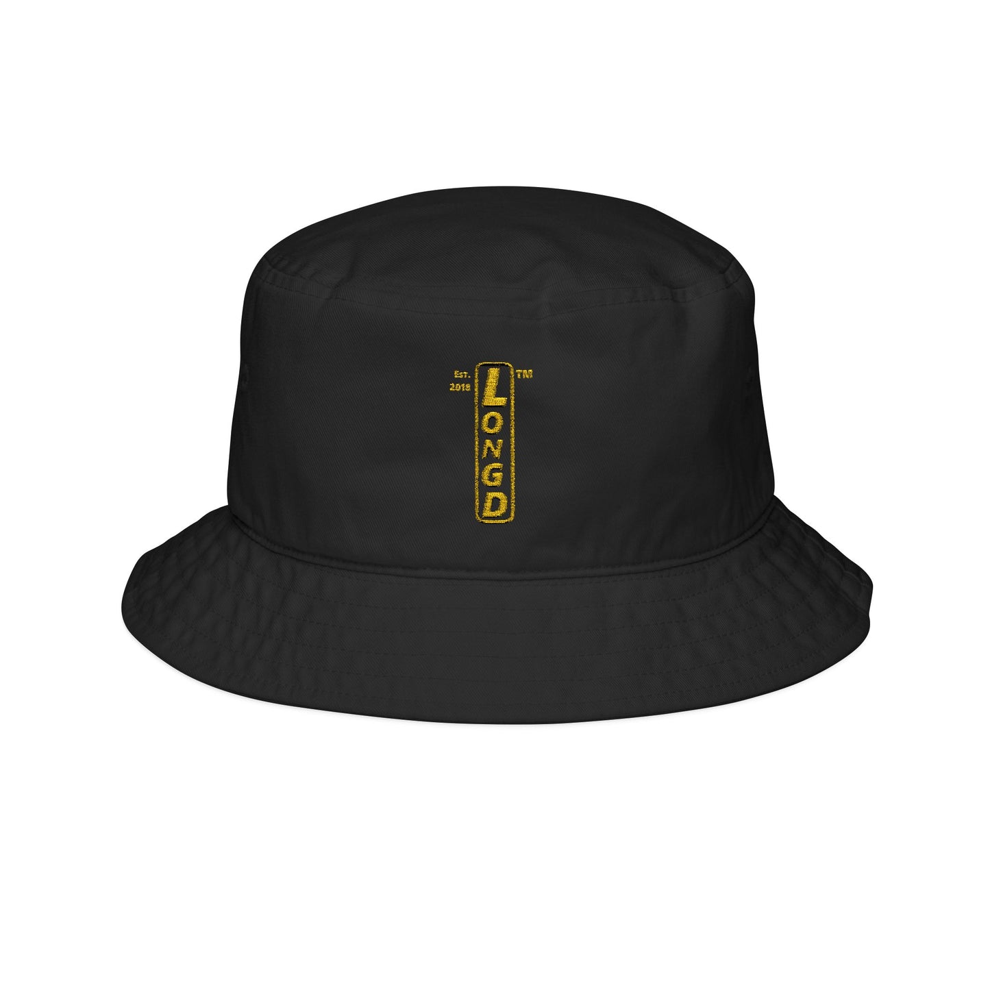 Embroidered alternate basic upright logo bucket hat