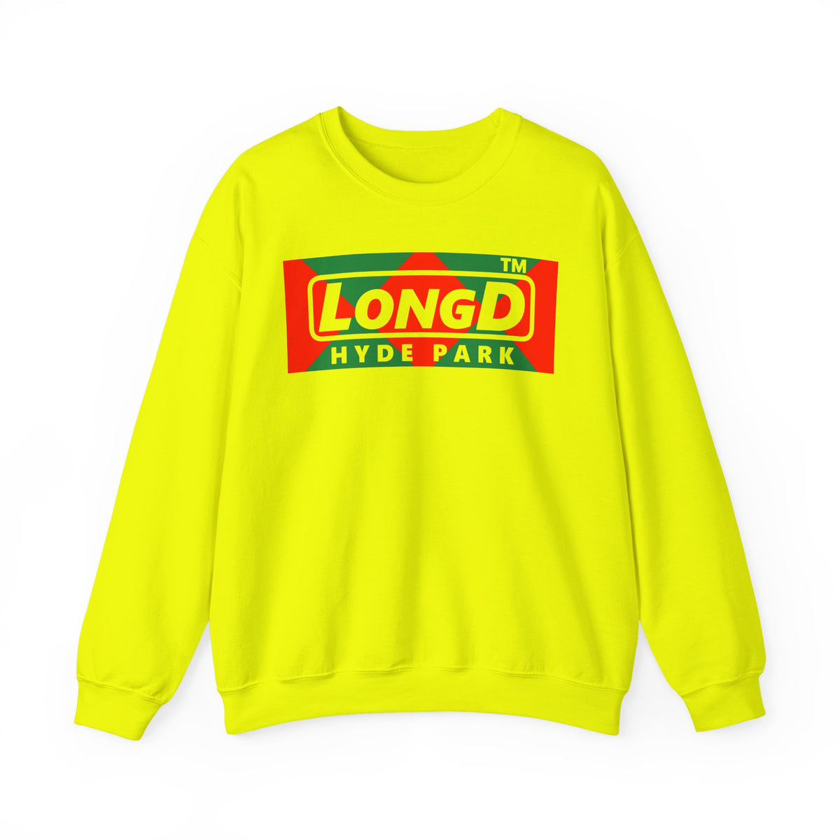 LongD Hyde Park negative big argyle logo (Xmas colors) crewneck sweatshirt