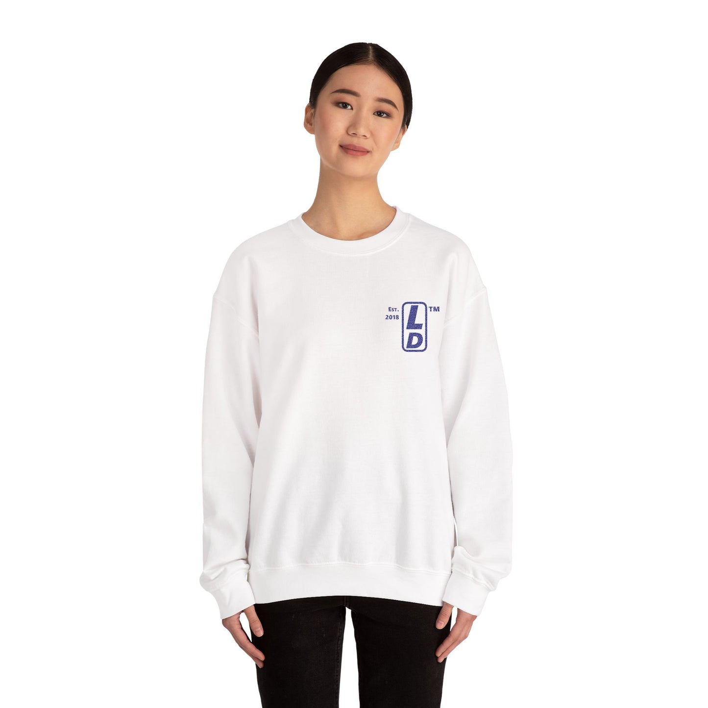 Embroidered Unisex Heavy Blend™ Crewneck Sweatshirt official basic logo upright initials