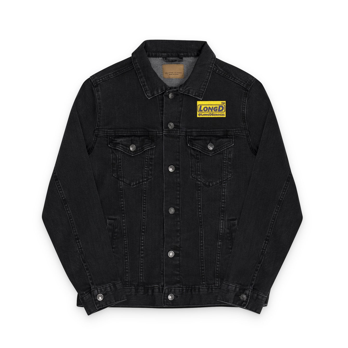 Embroidered Unisex Denim Jacket Official Logo