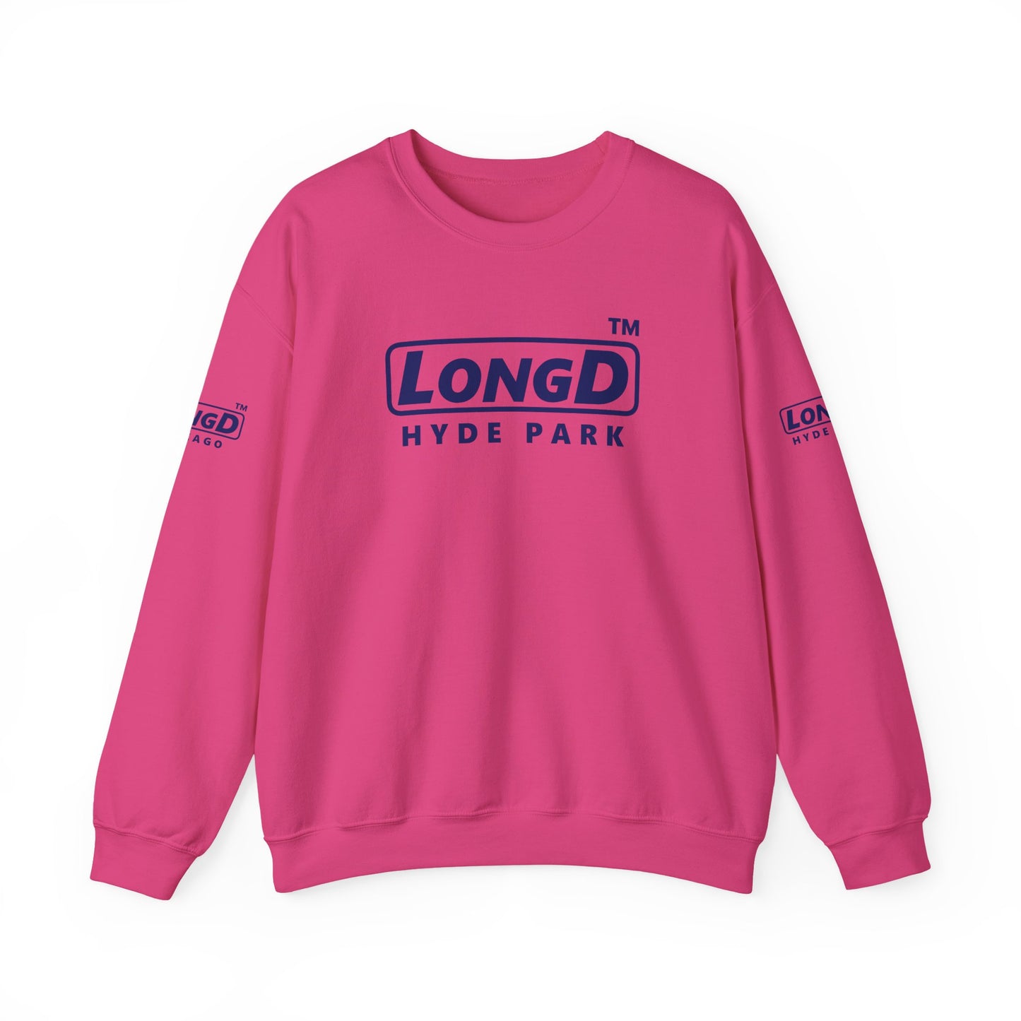 LongD official 4-print Hyde Park logo crewneck sweatshirt