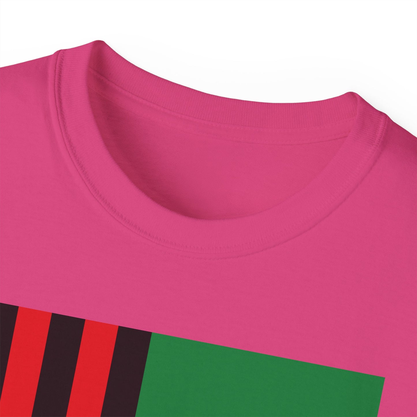 LongD Cotton Tee negative flag Hyde Park upright logo (Juneteenth colors)