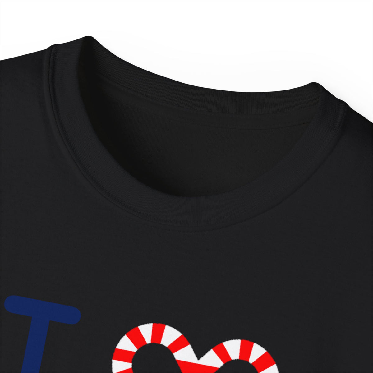 I candy cane LongD Chicago positive official basic navy logo cotton tee