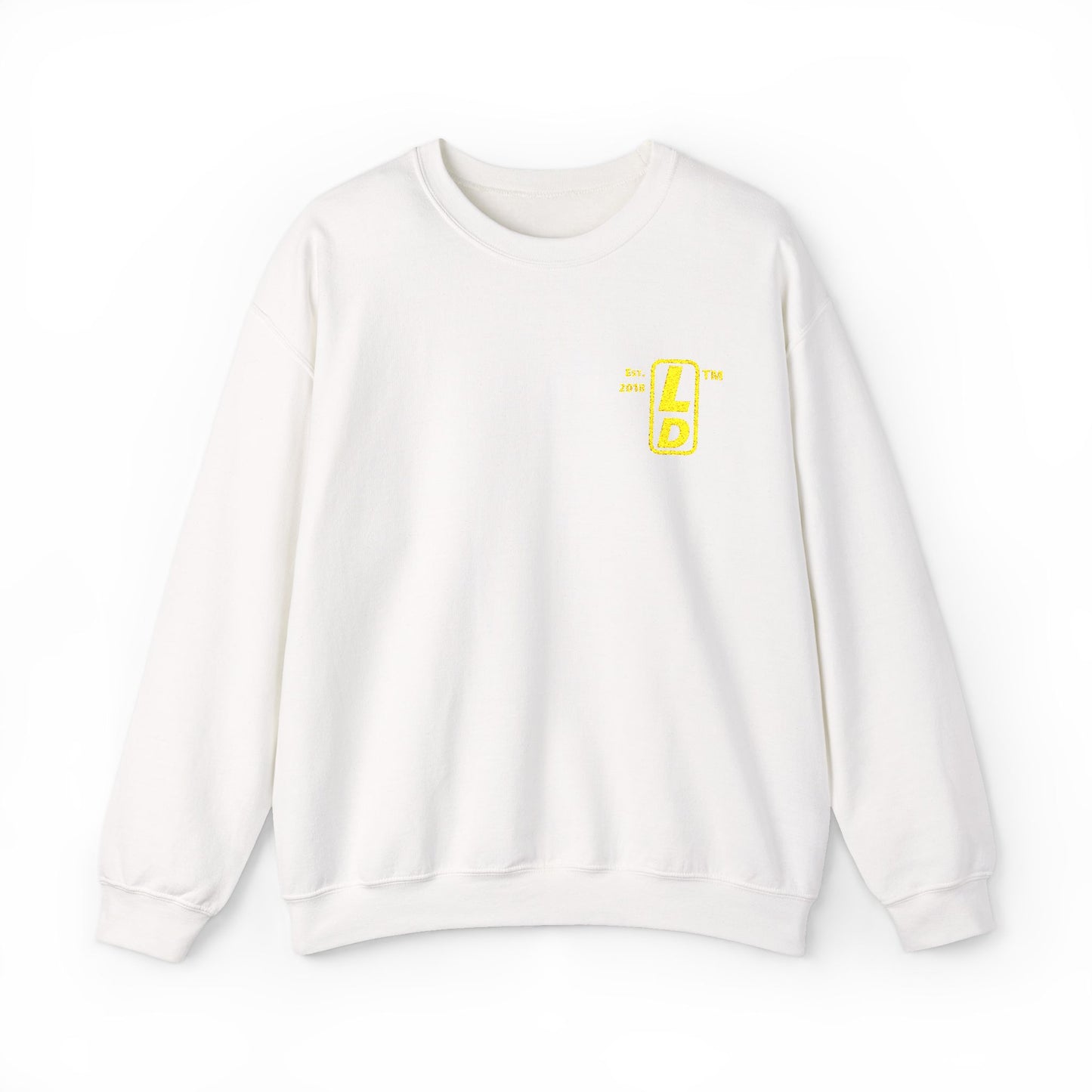Embroidered Unisex Heavy Blend™ Crewneck Sweatshirt reverse basic logo upright initials