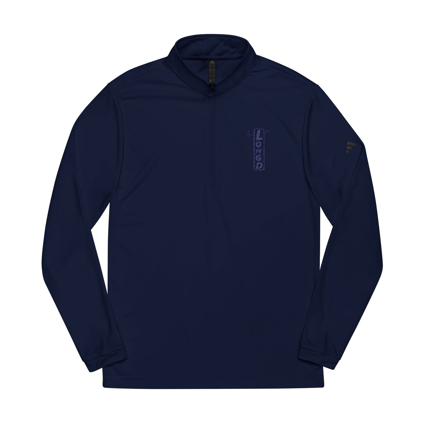 Embroidered adidas® Quarter-Zip pullover official basic logo upright