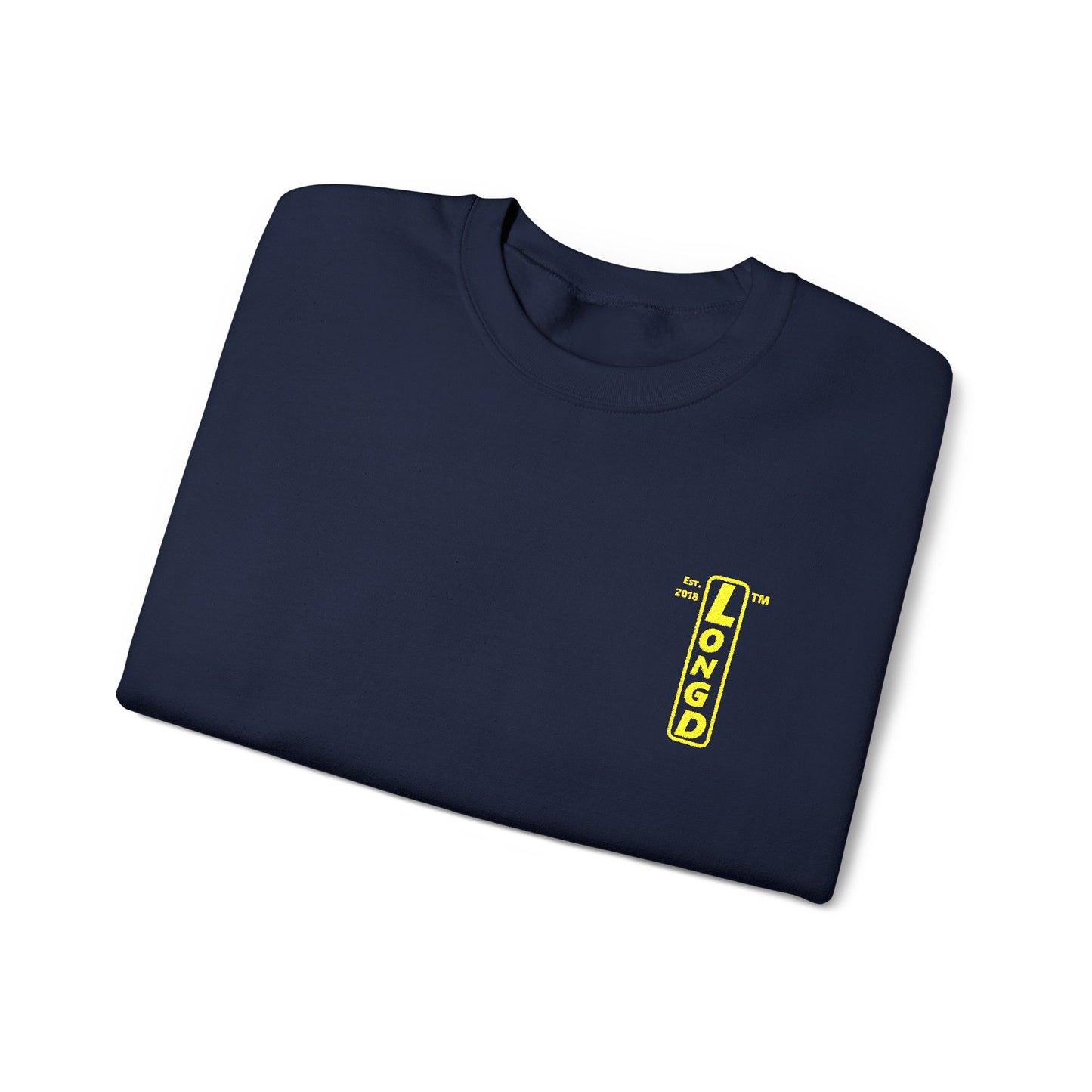 Embroidered Unisex Heavy Blend™ Crewneck Sweatshirt reverse basic logo upright