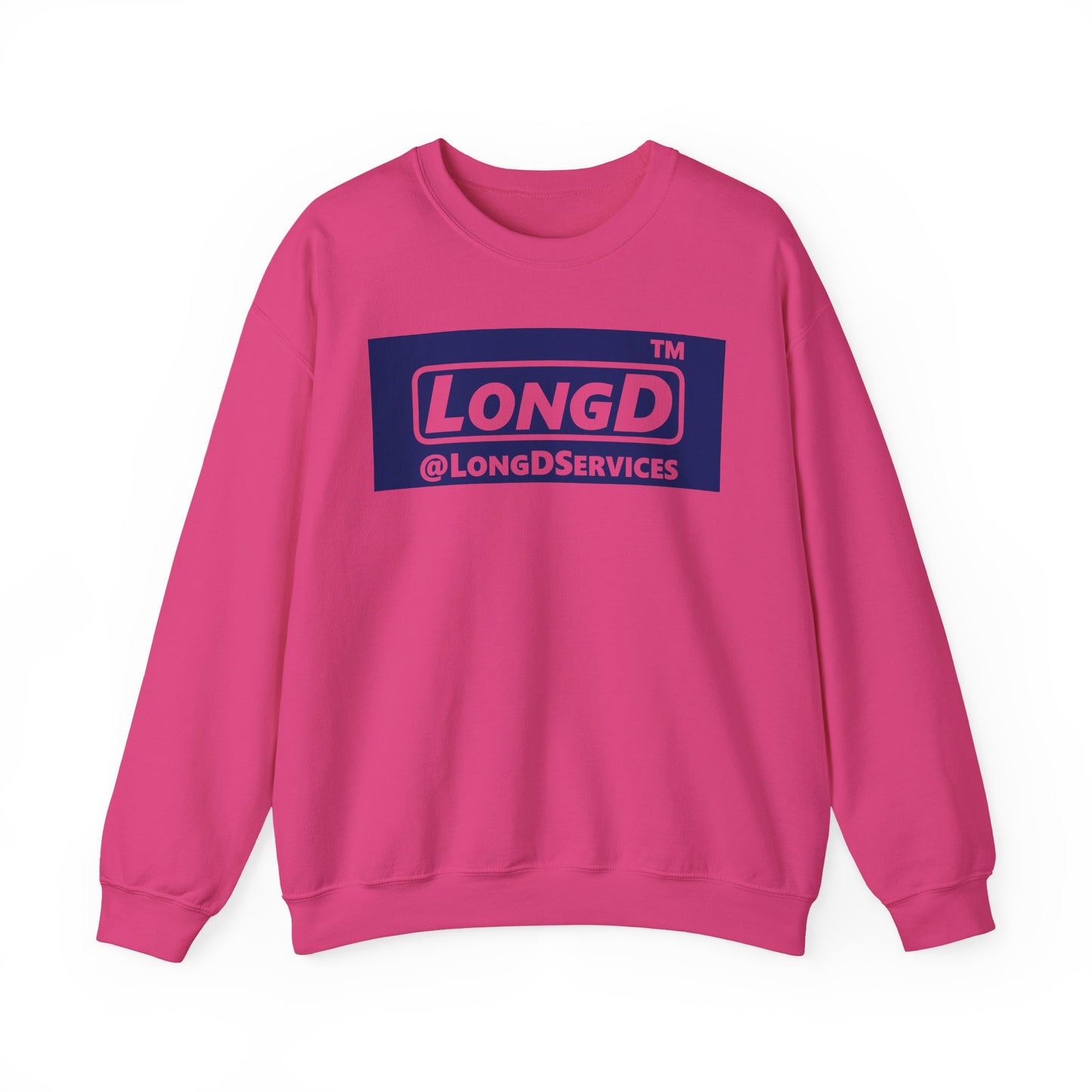 LongD negative official Tag logo crewneck sweatshirt