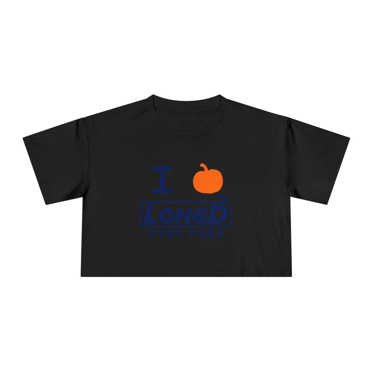 I pumpkin LongD Hyde Park positive basic Navy (002060) front-back logo crop tee