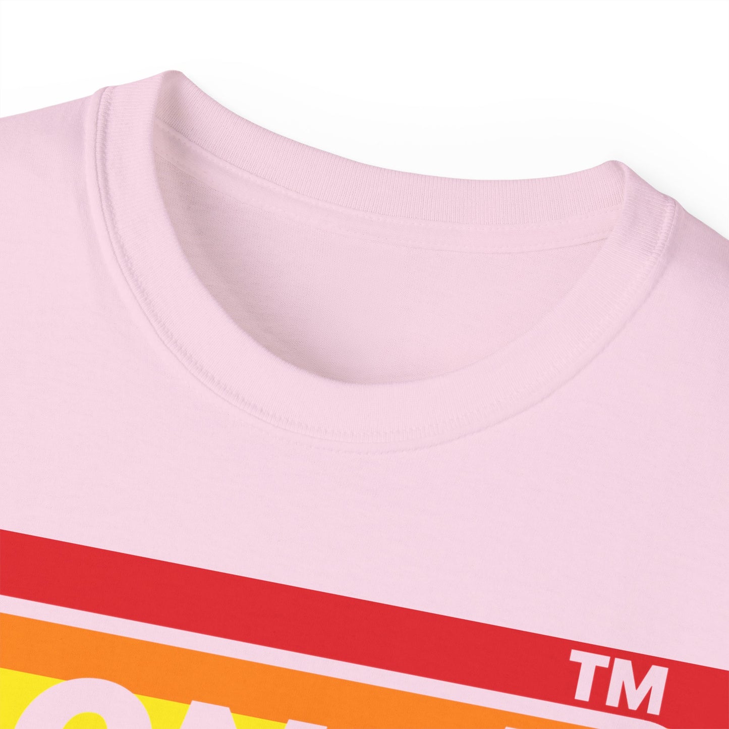 LongD negative horizontal striped Chicago logo cotton tee (Pride colors)