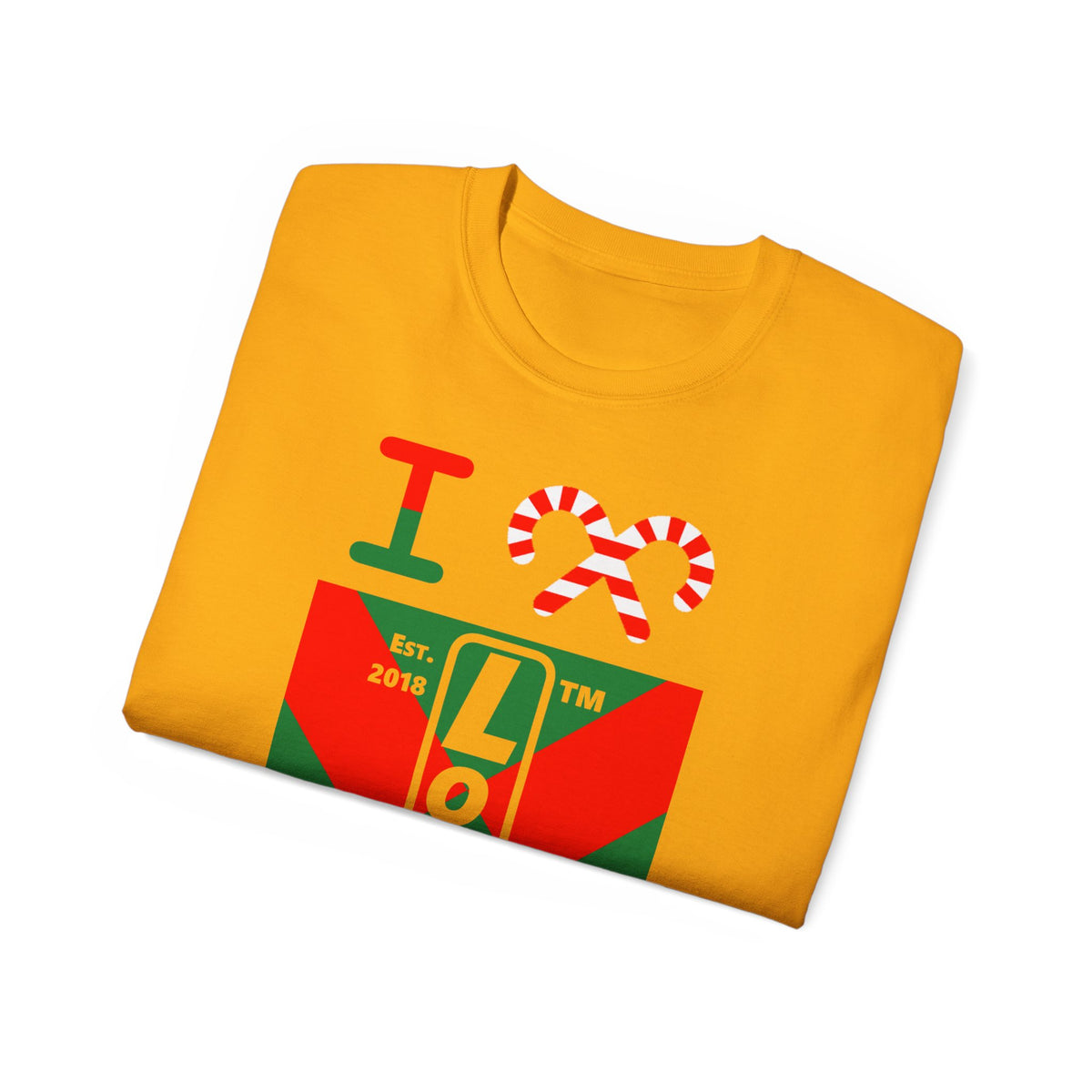 I candy cane LongD Hyde Park negative upright argyle x logo cotton tee