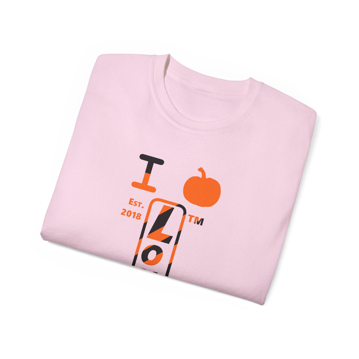 I pumpkin LongD Tag positive upright pixel-weighted 12-striped logo cotton tee
