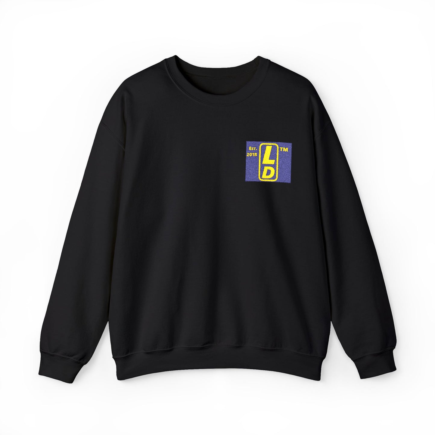 Embroidered Unisex Heavy Blend™ Crewneck Sweatshirt reverse logo upright initials