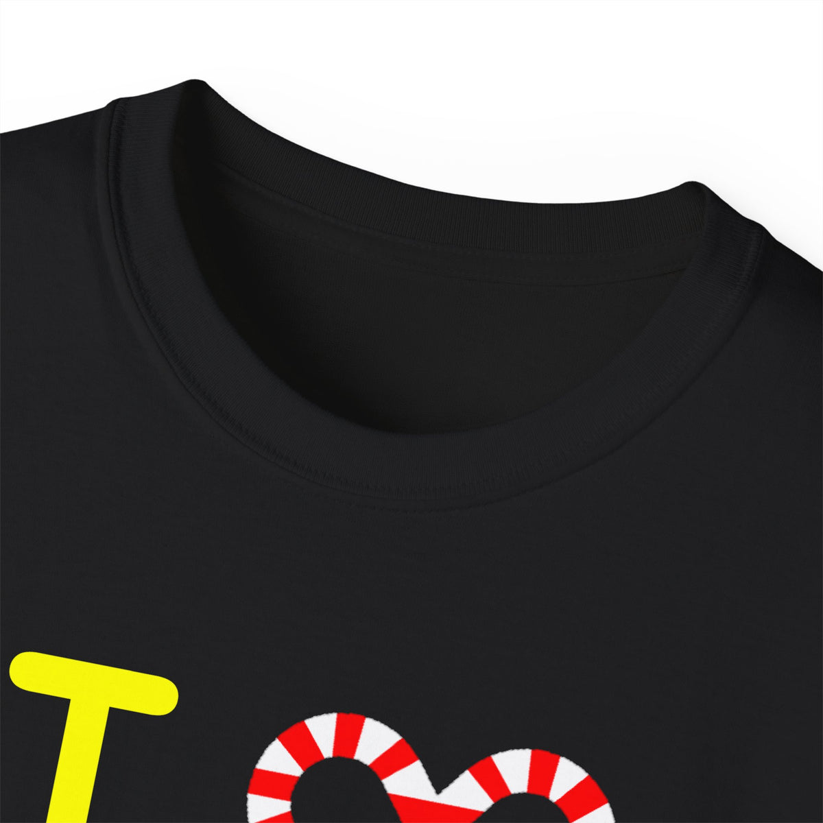 I candy cane LongD Chicago positive alternate basic yellow logo cotton tee