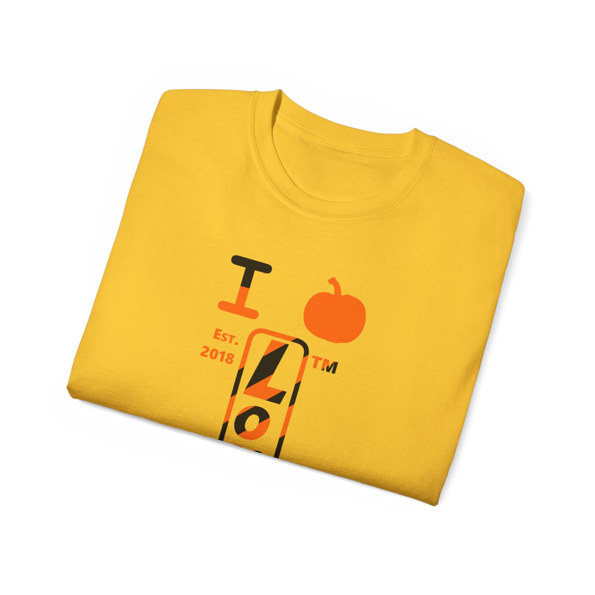 I pumpkin LongD Tag positive upright pixel-weighted 12-striped logo cotton tee